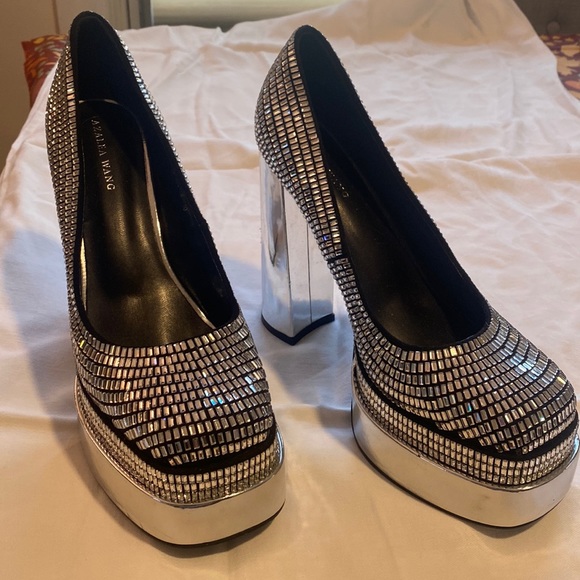 New! Disco Ball platforms by Azalea Wang Fabulous heels size 10 - Picture 3 of 11